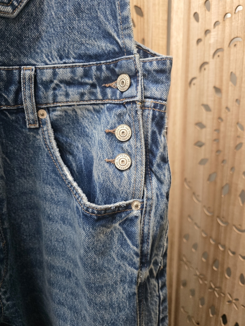 NWOT We The Free Good Luck Barrel Overalls ~Ultra Light Beam - Picture 8 of 14